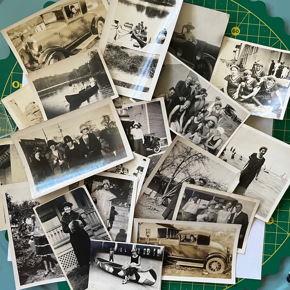 Women 24 B&W Photographs Sepia Old Photo Snapshot Fashion Vintage Antique Craft